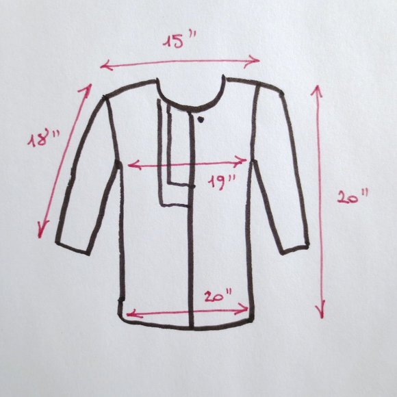 Gap Navy Blue Beige Tan Silk Cotton Blend Print Pattern Spring Summer Blouse - Picture 3 of 7